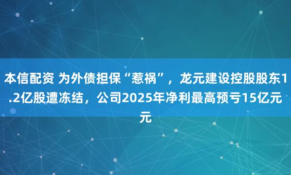 本信配资 为外债担保“惹祸”，龙元建设控股股东1.2亿股遭冻结，公司2025年净利最高预亏15亿元